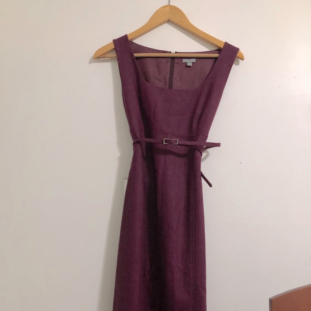 Ann Taylor size 4 burgundy wool dress